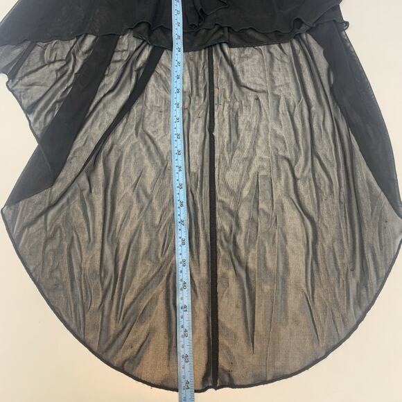 Windsor Dress Womens Medium Rhinestone Empire Waist Y2K High Low Flowy Party M - Picture 10 of 11